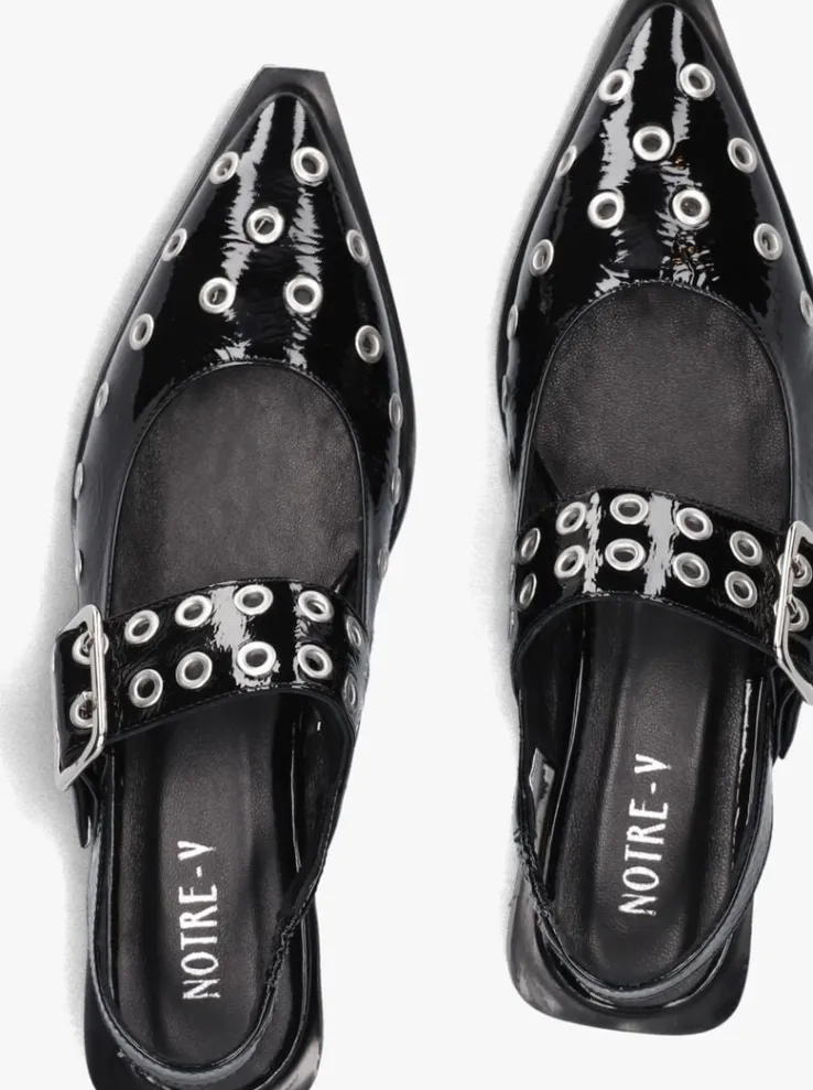 zwarte notre-v slingbacks 08-236