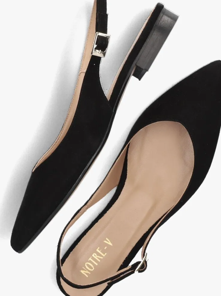 zwarte notre-v slingbacks 08-231