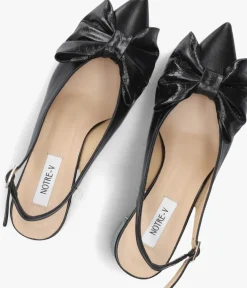 zwarte notre-v slingbacks 35503