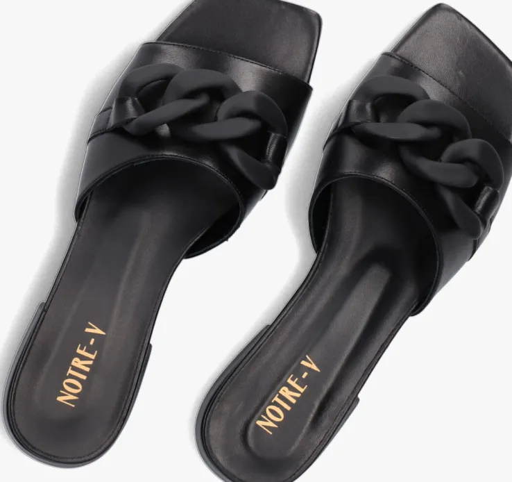 zwarte notre-v slippers 1331