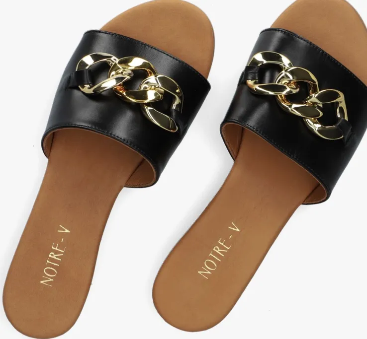 zwarte notre-v slippers 119-123