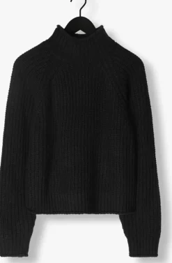 zwarte notre-v trui heavy knit top