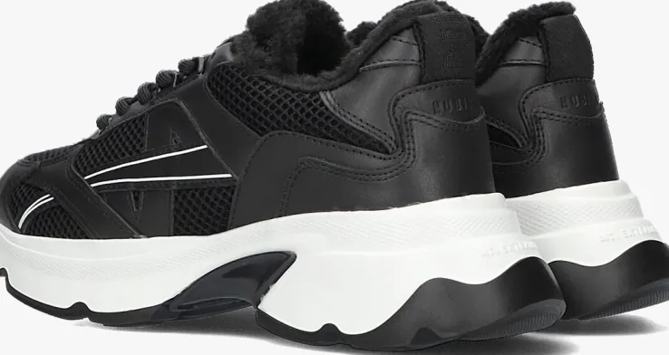 zwarte nubikk lage sneakers ross nomad fur