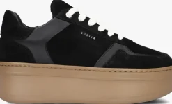 zwarte nubikk lage sneakers bayou platform