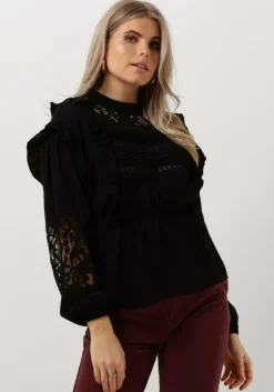 zwarte object blouses objarienne new l/s top e div