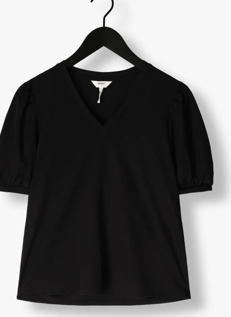 zwarte object top objcaroline s/s top