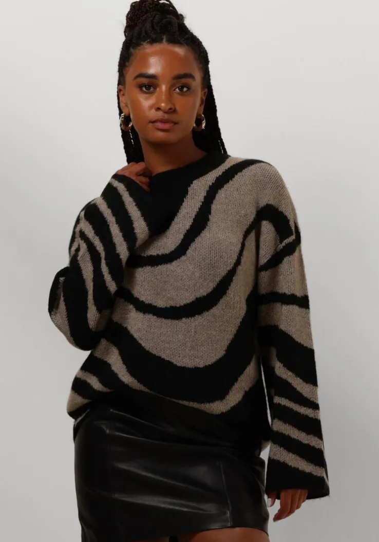 zwarte object trui objdiana lo l/s knit pullover
