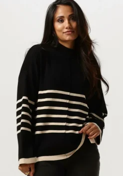 zwarte object trui objromia l/s long knit pullover