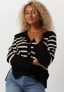 zwarte object vest objester l/s cardigan