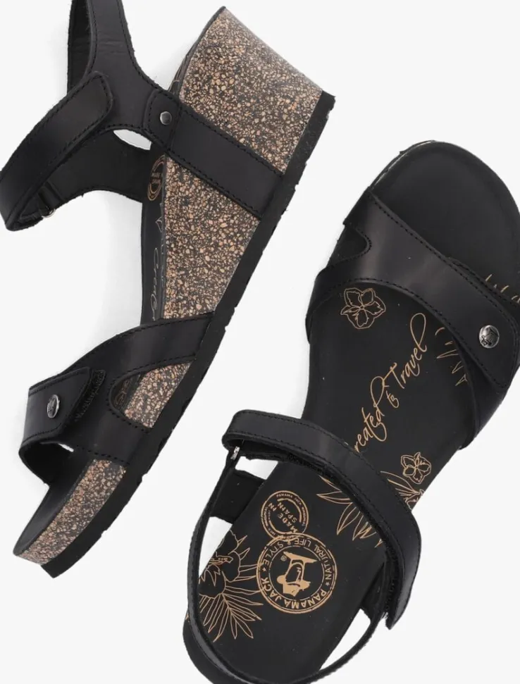 zwarte panama jack sandalen julia