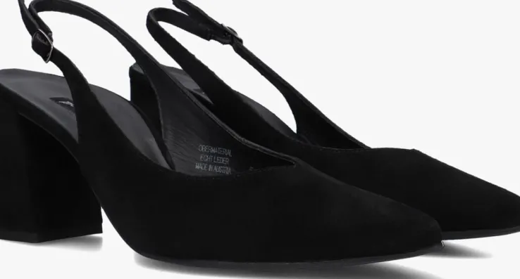 zwarte paul green slingbacks 6101