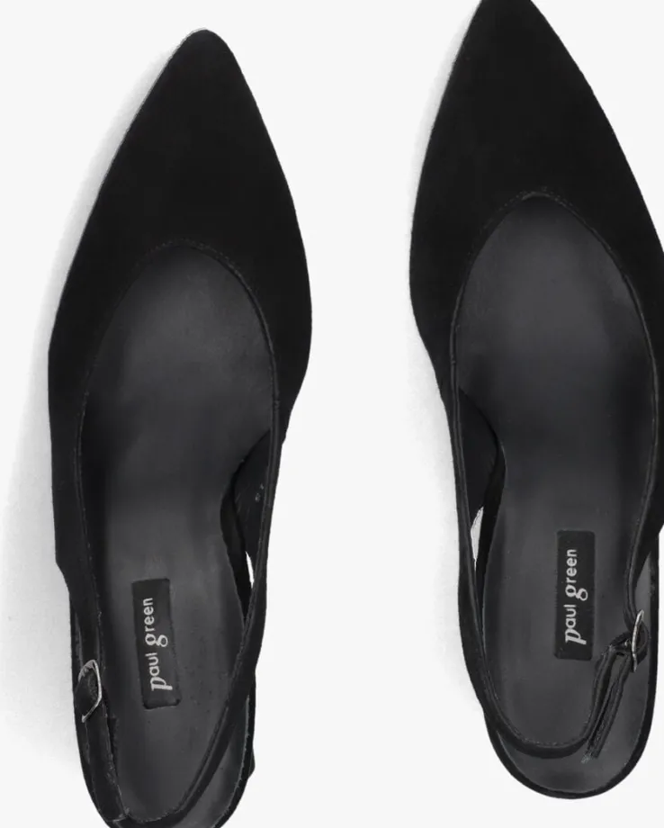 zwarte paul green slingbacks 6101