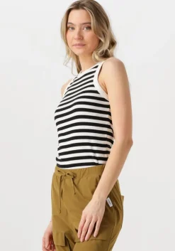 zwarte penn & ink top singlet small stripe