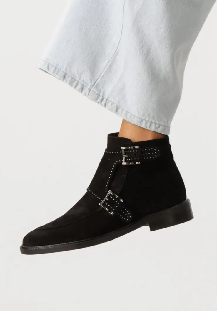 zwarte pertini enkellaarsjes 13476