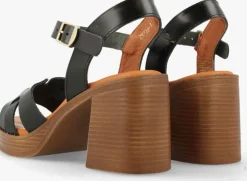 zwarte red-rag sandalen met hak 79720