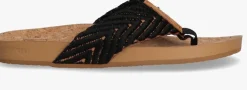 zwarte reef teenslippers cushion strand