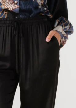 zwarte resort finest wijde broek satin pants