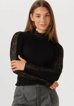 zwarte rosemunde top beatha ls regular lace