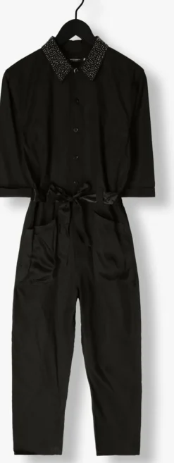 zwarte scotch & soda jumpsuit beaded collar jumpsuit