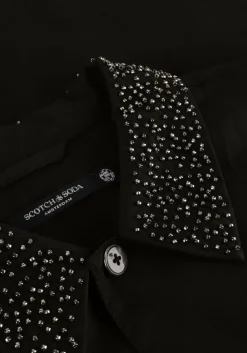 zwarte scotch & soda jumpsuit beaded collar jumpsuit