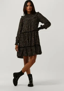 SCOTCH & SODA e mini jurk smocked and tiered long sleeved dress>DAMES Jurken