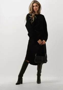 zwarte second female midirok eddy mw midi skirt