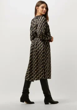 zwarte second female midi jurk hopi dress