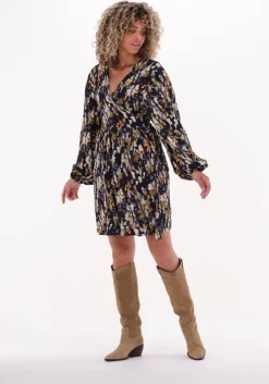 zwarte second female mini jurk mamma wrap dress