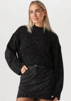 zwarte second female trui lamilla knit o-neck