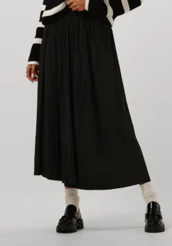 zwarte selected femme maxirok slfsimsa midi plisse skirt