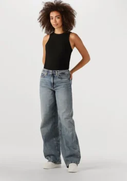 zwarte selected femme top slfanna o-neck tank top