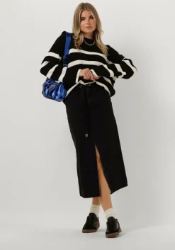 zwarte selected femme trui slfbloomie ls knit o-neck