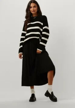 zwarte selected femme trui slfbloomie ls knit o-neck