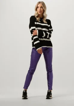 zwarte selected femme trui slfbloomie ls knit o-neck