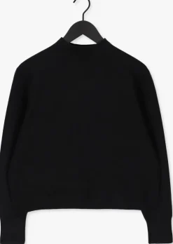 zwarte selected femme trui slfcali ls knit crop b