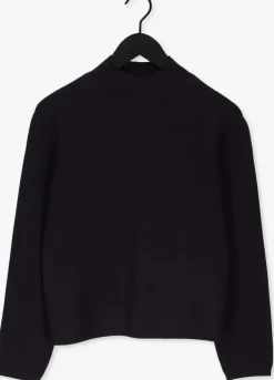 zwarte selected femme trui merle cali ls knit highneck b