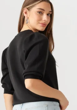 zwarte selected femme t-shirt slftenny 3/4 sweat top