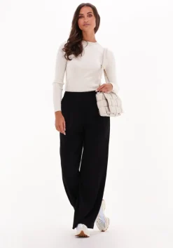 zwarte selected femme wijde broek tinni-relaxed mw wide pant b