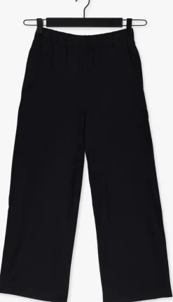 zwarte selected femme wijde broek tinni-relaxed mw wide pant b