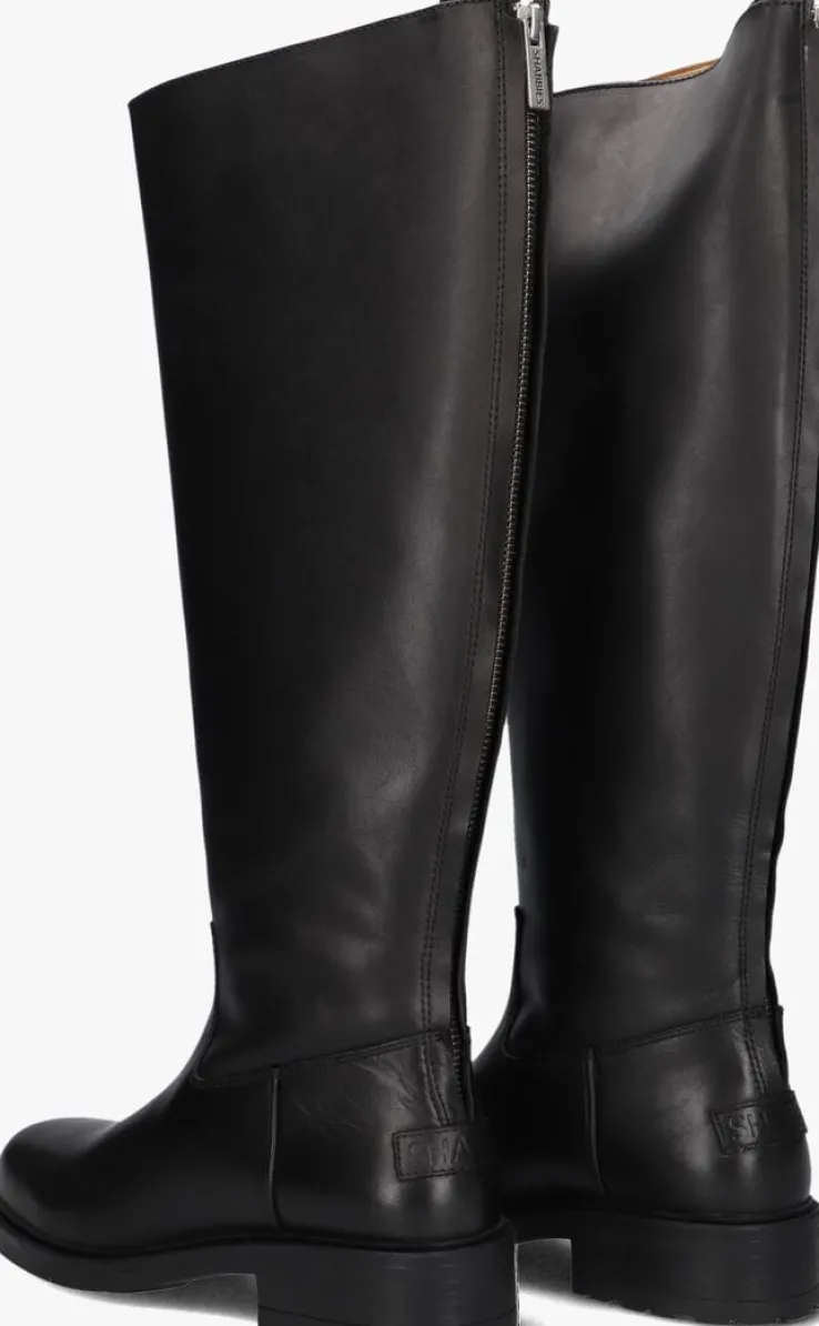 zwarte shabbies hoge laarzen dean tala