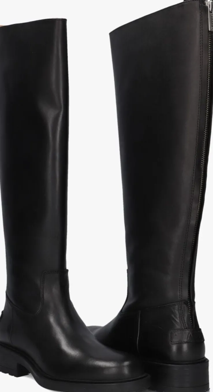 zwarte shabbies hoge laarzen dean tala