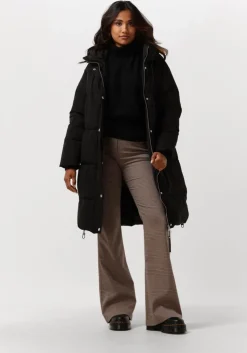 zwarte silvian heach gewatteerde jas long down jacket ibar