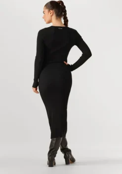 zwarte silvian heach maxi jurk midi dress szabo