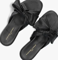 zwarte stefano lauran slippers 24153