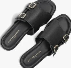 zwarte stefano lauran slippers 24004