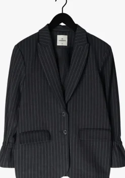zwarte summum blazer blazer boyfriend pinstripe