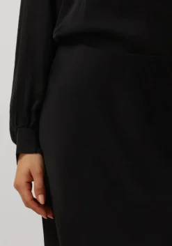 zwarte summum midirok skirt heavy silk touch