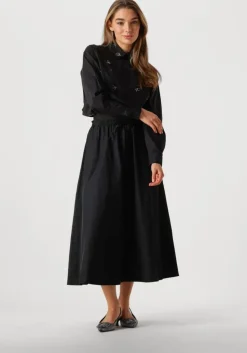 zwarte summum midirok skirt taft
