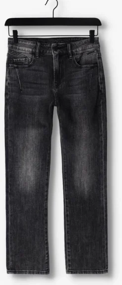 zwarte summum straight leg jeans bootcut cropped jeans black heavy twill