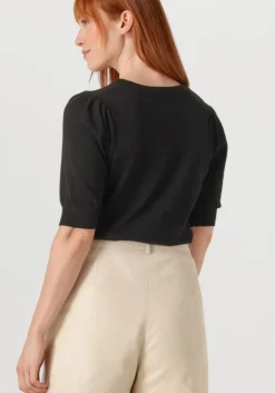 zwarte summum top short sleeve sweater